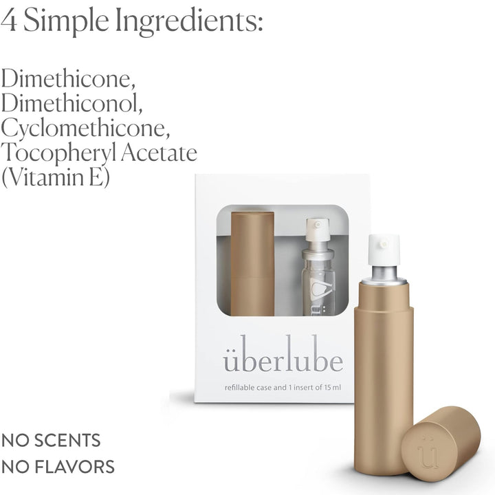 Uberlube Bronze Gold Or Red Travel & Refill Bundle 45ml Total