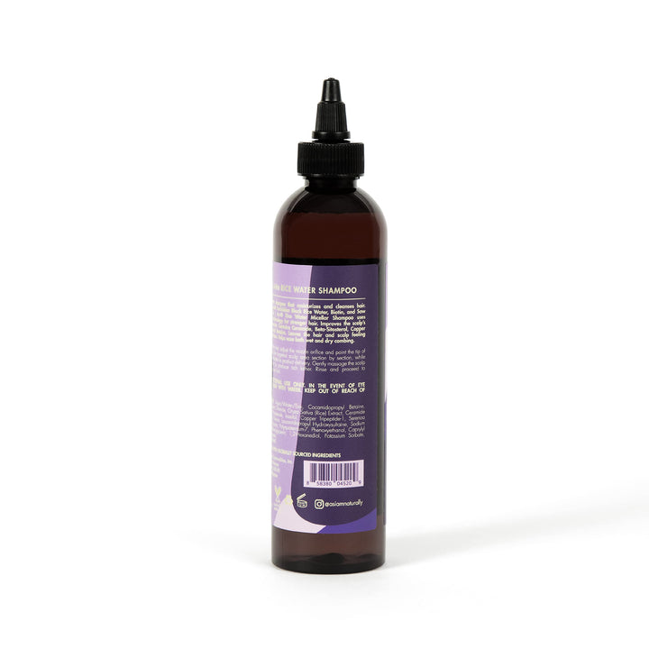 As I Am Rice Water Shampoo – 8 oz Gentle Cleanser with Black Rice, Biotin & Saw Palmetto