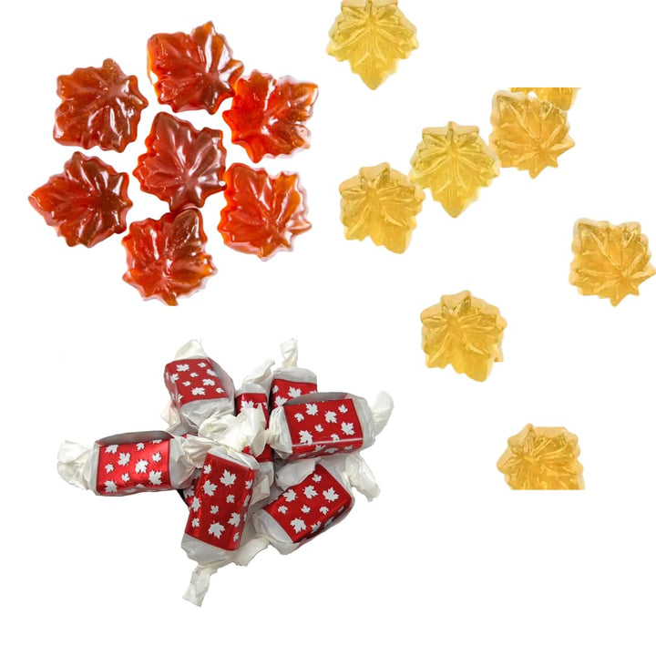 CanadaTrue Gift Value Bundle – Maple Kisses, Icewine Drops & MapleLeaf Candies – 3 x 90g Individually Wrapped | Classic Canadian Treats | Made with Real Maple Syrup | Souvenir