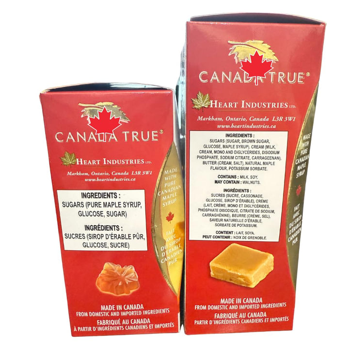 Canada Maple Syrup Candy (140g) & Cream Fudge (200g) Bundle – Made with Pure Canadian Maple Syrup – Individually Wrapped Sweets – Value Bundle-Gift from Canada