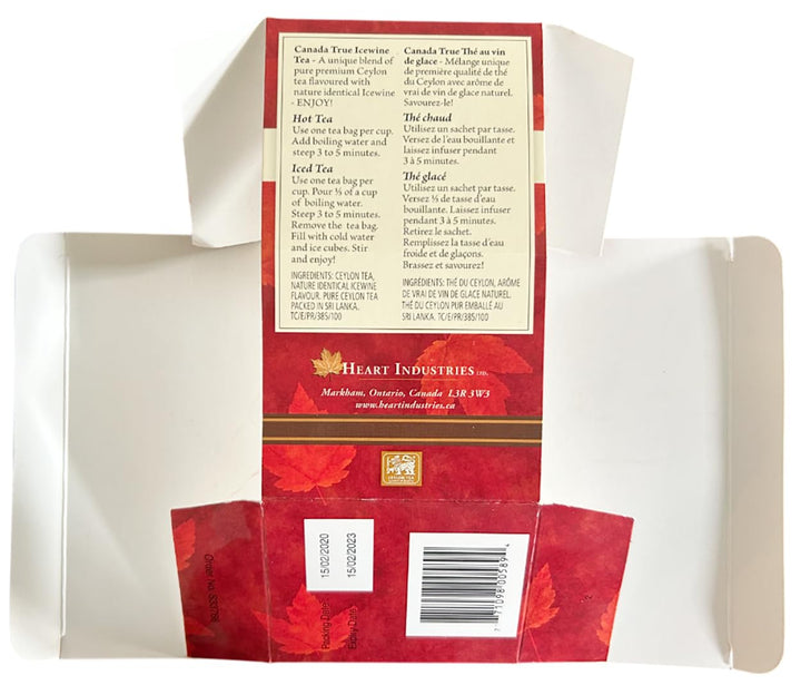CANADA TRUE premium Ceylon Tea -25 Tea Bags 50g (ICEWINE TEA)