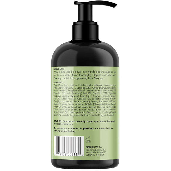Mielle Rosemary Mint Shampoo & Conditioner – 12 oz Each, Biotin-Infused for Hair Growth & Strength