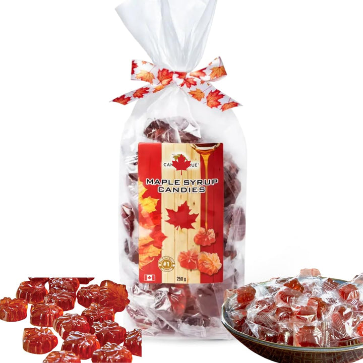 CanadaTrue MapleSyrup Candies – 250g Individually Wrapped Hard Candy Made with 100% Pure Canadian Maple Syrup – Iconic Treat, Souvenir or Gift