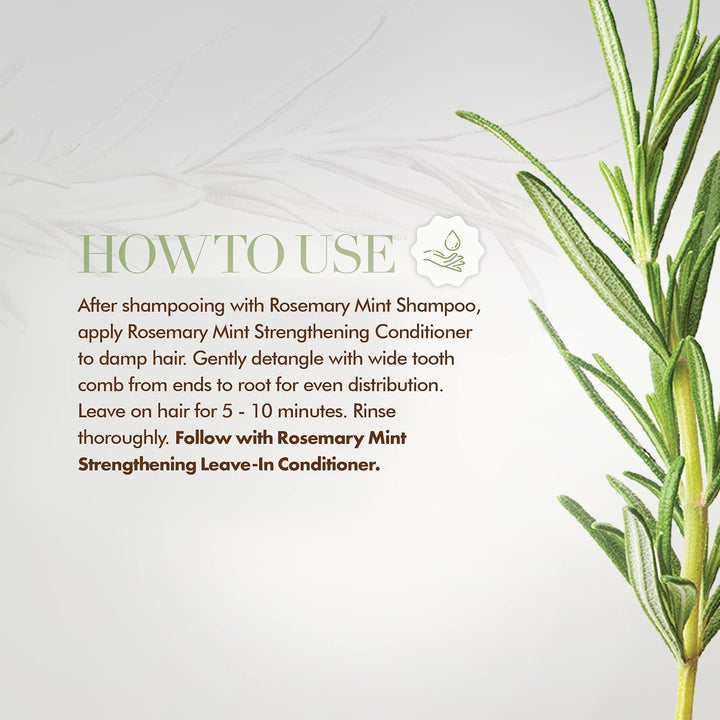Mielle Rosemary Mint Shampoo & Conditioner – 12 oz Each, Biotin-Infused for Hair Growth & Strength